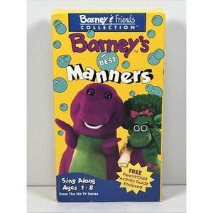 Barneys Best Manners Sing Along VHS Video Tape Barney & Friends GOOD CONDITION